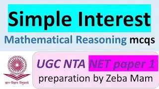Basics of Simple Interest | UGC NTA NET paper 1 preparation 2021