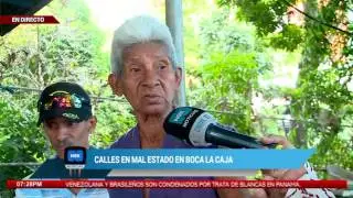 Calle en mal estado en Boca la Caja