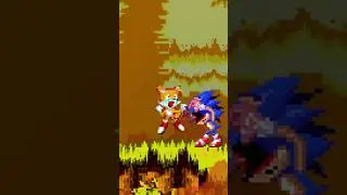 Жестокая сцена смерти Тейла в широкоэкранном ремастере Sonic.EXE All Stars