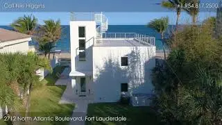 Aerial Drone Footage of Oceanfront Home, 2712 N Atlantic Blvd, Ft Lauderdale, FL 33308