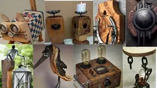 Nature Meets Industry: Inspiring Metal and Wood Creations.