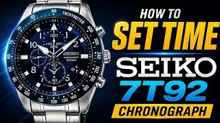 How to set time on Seiko 7T92 || Seiko SNDH39P1