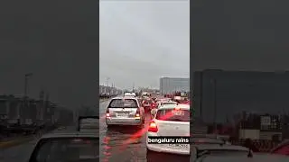 Bengaluru orange alert for rain 🌧️ road full of water 🌧️ #rain #bengaluru #bangalore #flood #shorts