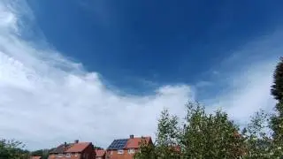Time-lapse of cloud movement wind shear.