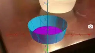 GeoGebra Augmented Reality: Modeling a Bowl (with 2 Surface Equations)