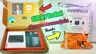 Redmi Power Bank 10000mAh Unboxing | Gift by Redmi || Thanks ❤️@manukumarjain