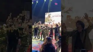 Soldiers soaking in the rhythm of a border song, smiles all around 🎵😊 #sunnydeol #border2