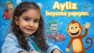 AYLİZ BOYAMA YAPIYOR | KUKULİ BOYAMA ÇOK EĞLENCELİ 🌈