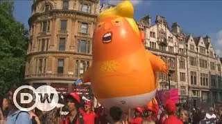 Donald Trump slams Theresa May's Brexit policy - thousands protest in London | DW English