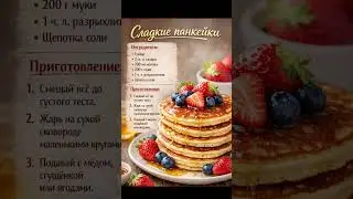 Рецепт сладкие ПАНКЕЙКИ на 30 .01.2026.