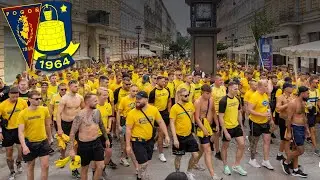Pogoń Szczecin - Brøndby IF 1:1 | Brøndby-Fans Corteo In Szczecin (Kibice Brøndby w Szczecinie)