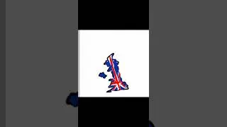 hand drawn flag map of the unite kingdom