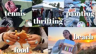 a fun weekend at UCSB: vlog (thriftopia, painting social, tennis, & more!)