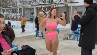 Bathing ice water swimming  #6 🥶 Ice Hole Bathing | Cold water| Swimm winter Epiphany Baptism 2026