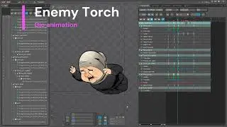 2D Animation Time-lapse | Loo Torch Enemy Part 5/6 | MiMU Studio | Spine