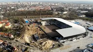 Budowa Stadionu w Szczecinie - Rośnie trybuna północna