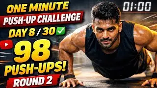 One minute push-up challenge 🔥 || Day 8/30 ✅ || Alpha Tiger 