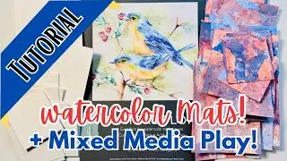 Crafty TUTORIAL: Cutting An Entire WATERCOLOR Book! Mixed Media Fun too!