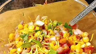 5 Minute Corn Chaat Recipe &hearts;️ | Healthy & Tasty 😋 Street Style Corn Chaat 🌽 | Quick Snack Idea💡