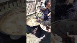 #бешбармак#вкусноеблюдо  Бешбармак в ауле