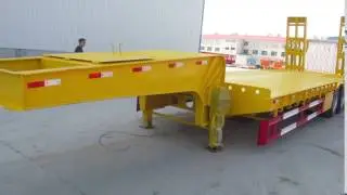 3 axles lowbed trailer