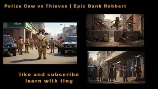 Police Cow vs Thieves | Epic Bank Robbery #shorts