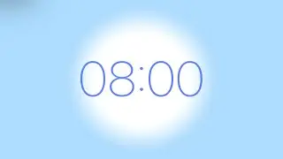 8 Minute Light Blue Aesthetic White Circle Aura Timer With End Sound