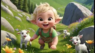 🐐 Playful Baby Goats Climbing Small Rocks 🪨🎶 | Fun Action & Learning Song for Toddlers