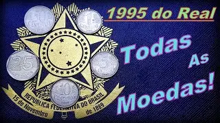 Todas: Moedas de 1995 - Tiragem e valor! 1 centavo, 5 centavos, 10 centavo 25 centavos e 50 centavos