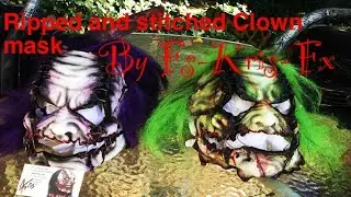 Ripped and Stitched Clown Mask Unboxing Video