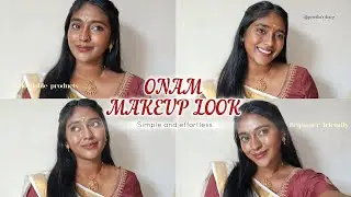 ✅ Simple ONAM makeup look in Tamil 💎✨|Beginner friendly makeup look with affordable products 🤑💥
