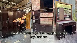 Furniture set with dark marron metallic || uningthou wood || rajo furniture || manipur