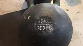 203 lb swings - how real men use kettlebells