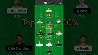 TEAM RANK #1 SCO VS STR T20 BEST TEAM PREDICTION DREAM 11 grand league winning tips Big Bash T20