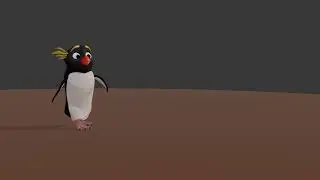 Darwin tip-toeing across the plane in with exaggerated moves.