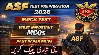 Asf Mock Test 2026 l Asf Test Preparation 2026 l Asf Most Repeated & important question 2026