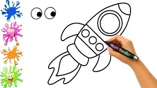 Rocket Drawing & Coloring 🚀 Magical Animated Art for Kids ✨ #30