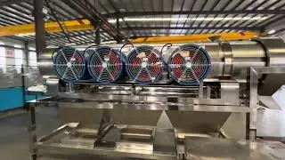 Puffed food drum cooling screen