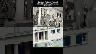 Then and Now General Patton&rsquo;s funeral site #ww2 #history #soldier #veteran #honor #heroic #shorts