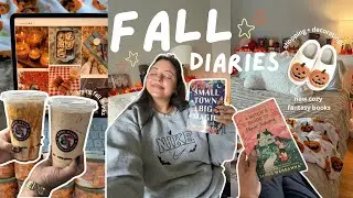 cozy fall vlog 🍂⭐️☕️: fall shopping, library run, decorating for fall, fall drinks, + more