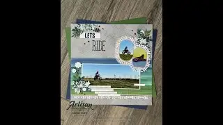 12x12 layout - Watercolor In Bloom - December Paper Pumpkin