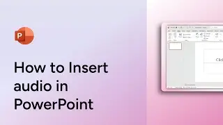 How to Insert audio in PowerPoint