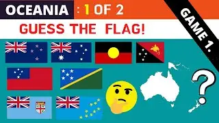 (Round 1 of 2) OCEANIA - GUESS the Flags - with spoken answers!