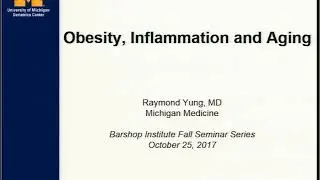 Obesity, Inflammation and Aging- Raymond Yung, MD