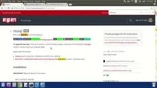 CONNECTING MSSQL SERVER FROM NODE JS