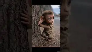 मंकी मदद करना चाहता था🐒     #remix #ringtone #music #love #instrumental #ai #monkey #funny