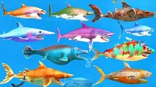 Double Head Shark Attack - Multiplayer - All Sharks Unlocked - Android Gameplay [FHD]
