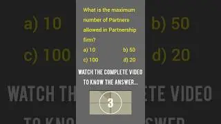 What is maximum number of partners allowed in a Partnership Firm? #partnership #accounting #class12