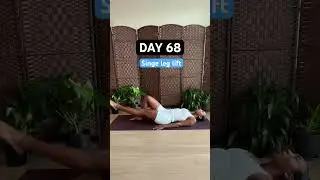 Day 68 of 365 Stretch: single leg lift. For weak core, back pain & strong knees. #mobility #stretch