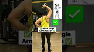Tricep Single Arm Extension Mistake ❓#idrisk538 #fitness #tricepsextension #triceps #shorts